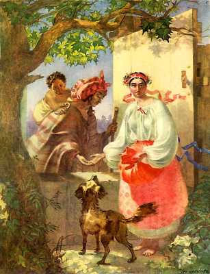 Taras Shevchenko. Gypsy fortune-teller. 1841.
